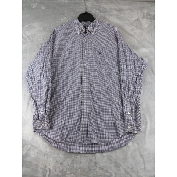 Ralph Lauren Other - Ralph Lauren Blake Gingham Dress Shirt Mens XL Blue White Button Down